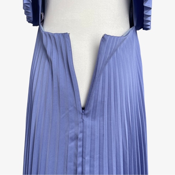 Flor et. al James Pleated Backless Gown Periwinkle Blue 8 NWT - Picture 12 of 17